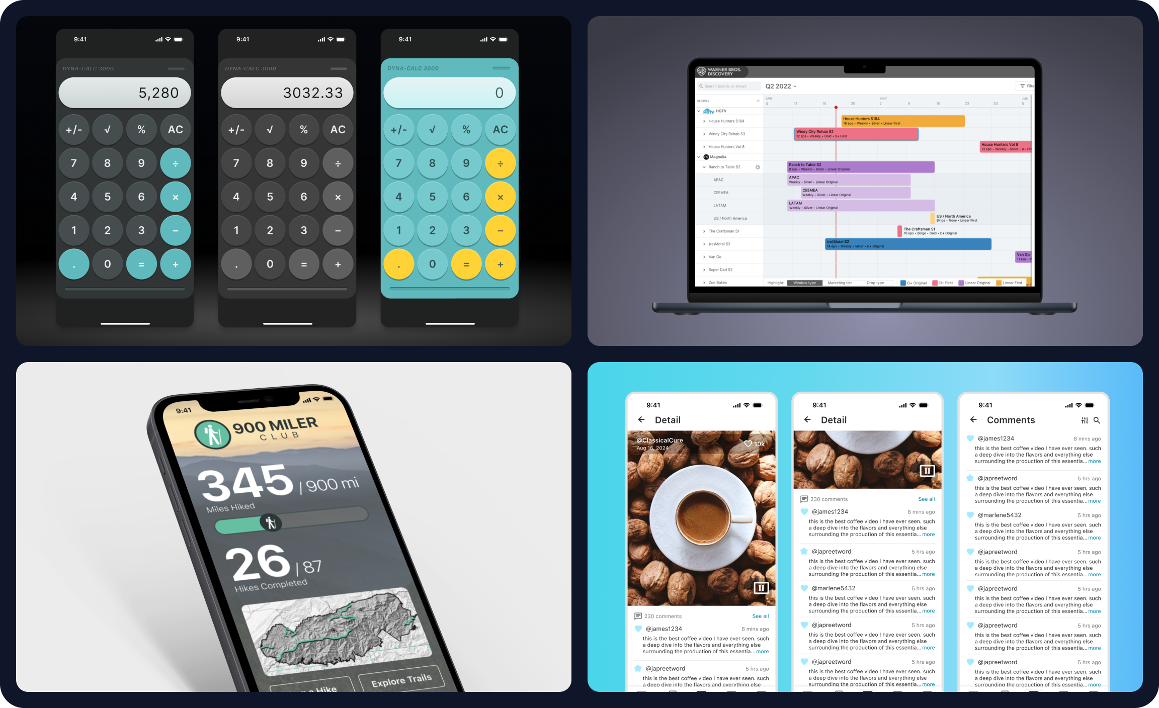 examples of UI mockups